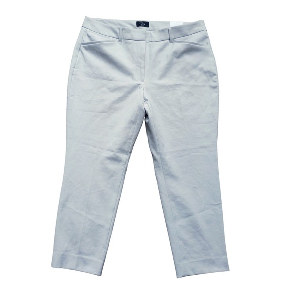 NWT White House Black Market Curvy Slim Ankle Pants Size 12 S Light Grey 2x30 - Picture 1 of 7